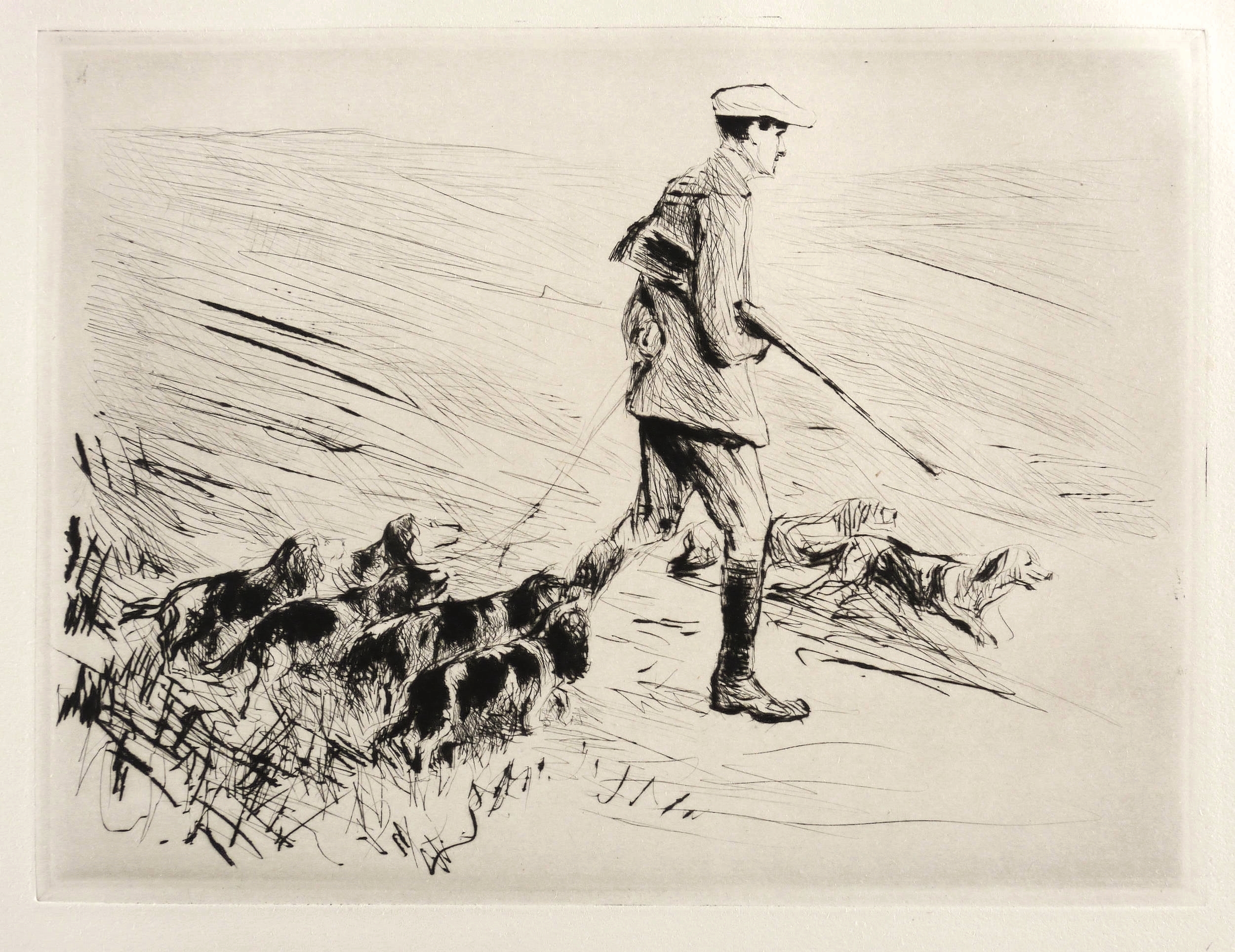 Jäger mit Hunden