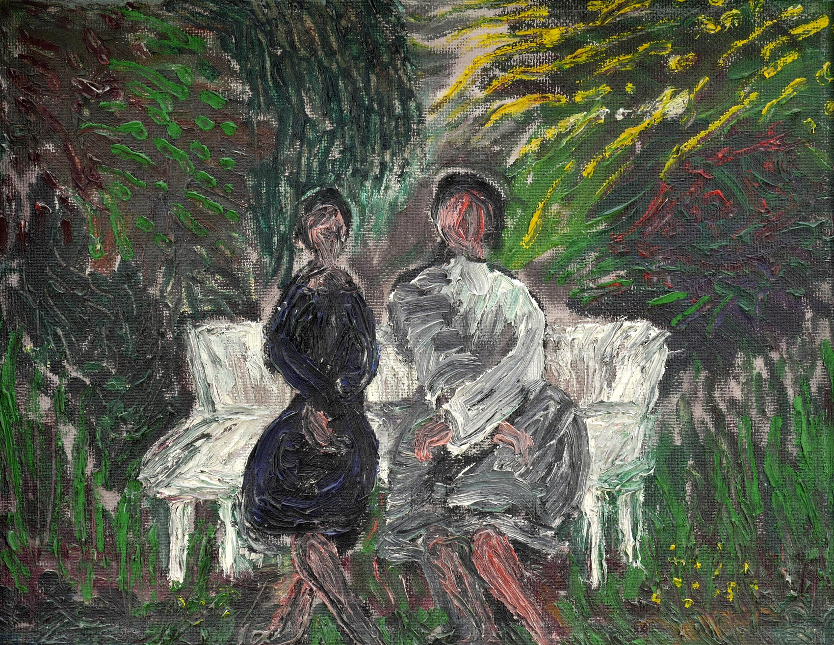 Selbst mit Tochter im Rhododendrongarten Selbst mit Tochter im Rhododendrongarten