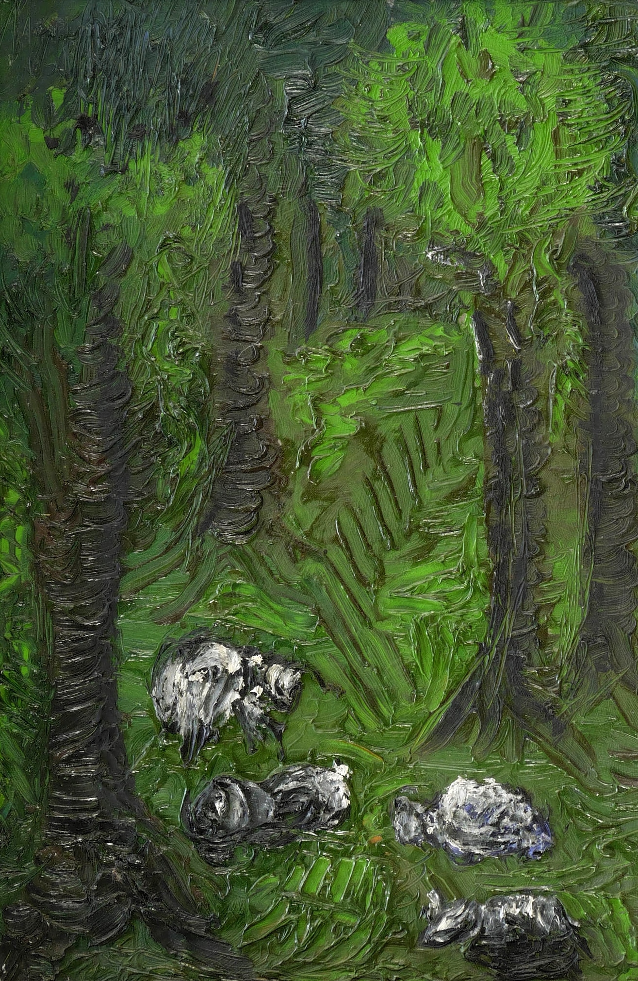 Landschaft mit Schafen Landschaft mit Schafen