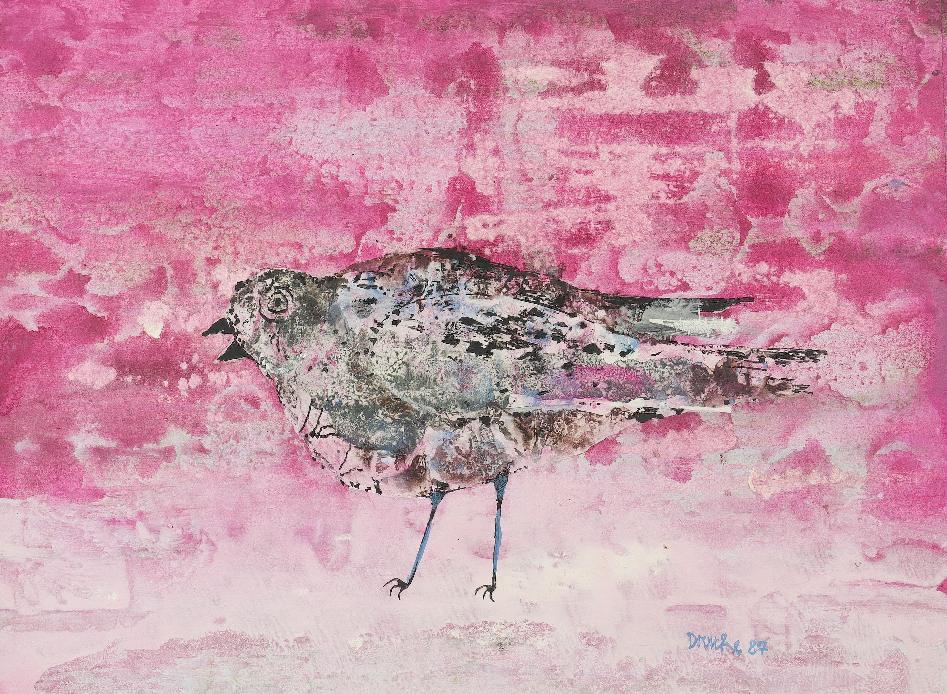 Vogel auf rosa Grund Vogel auf rosa Grund