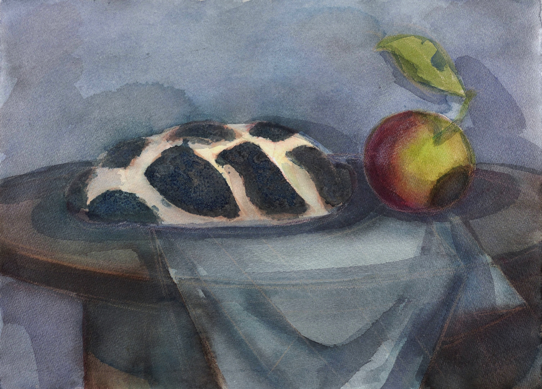 Mohnzopf mit Apfel