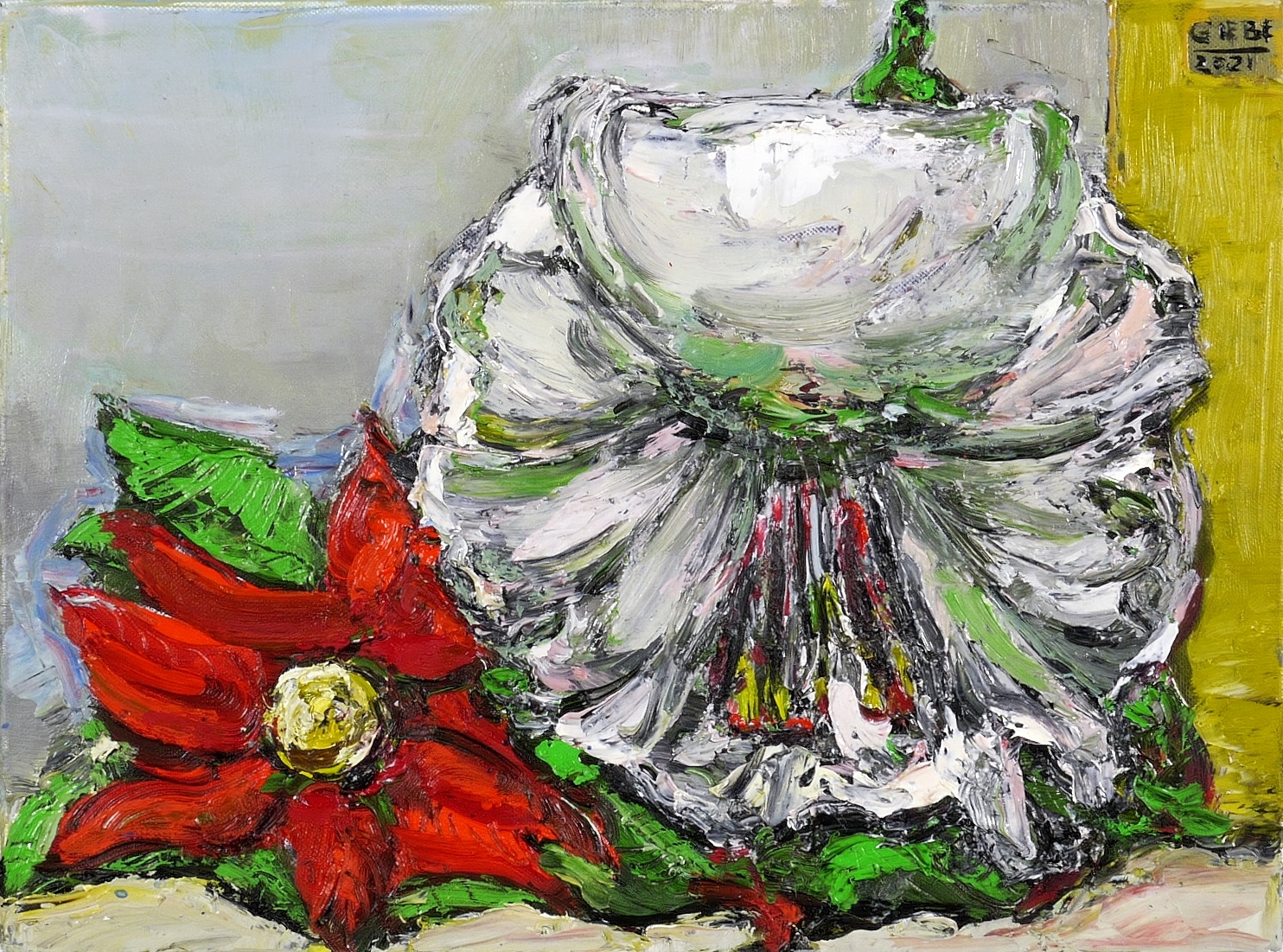 Stillleben mit weißer Amaryllis 