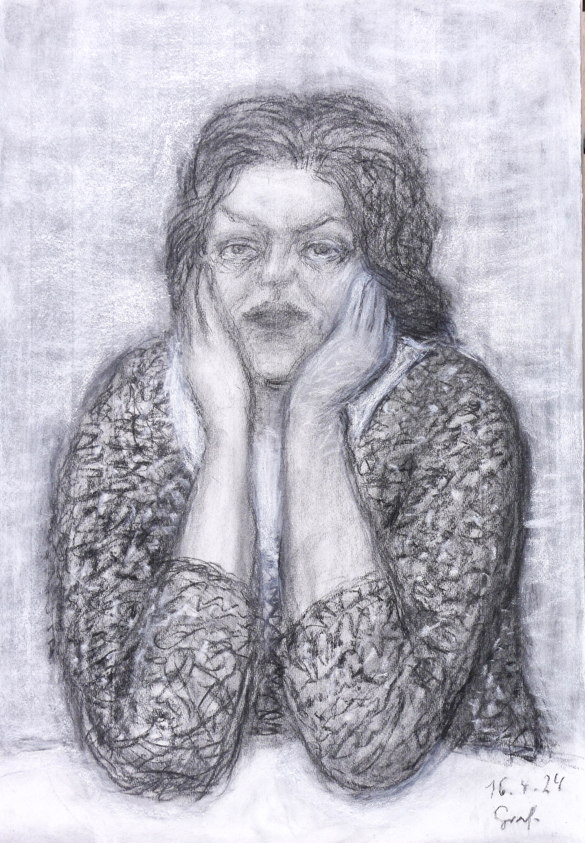 Karen am Tisch