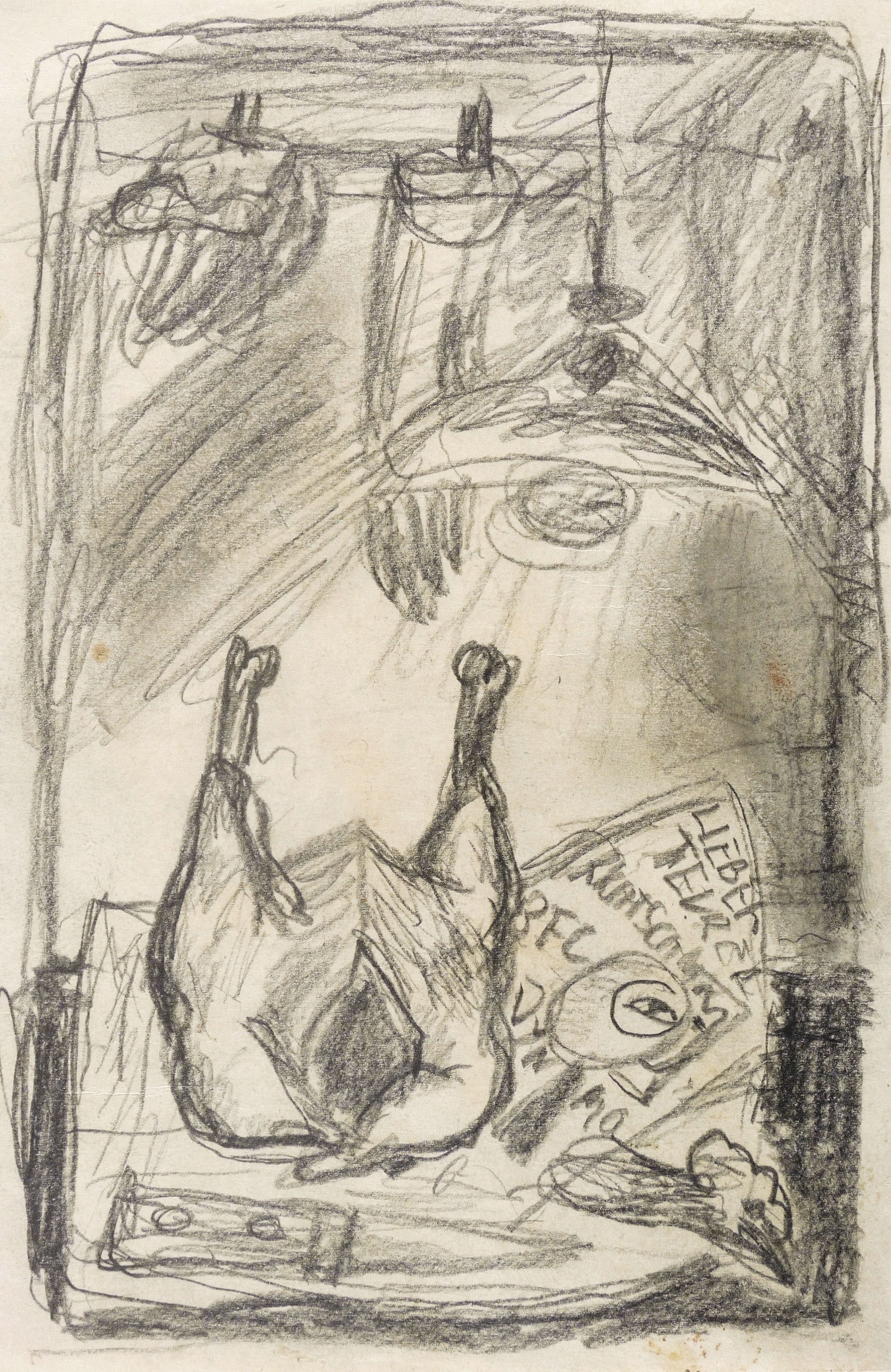 Broiler mit Zeitung