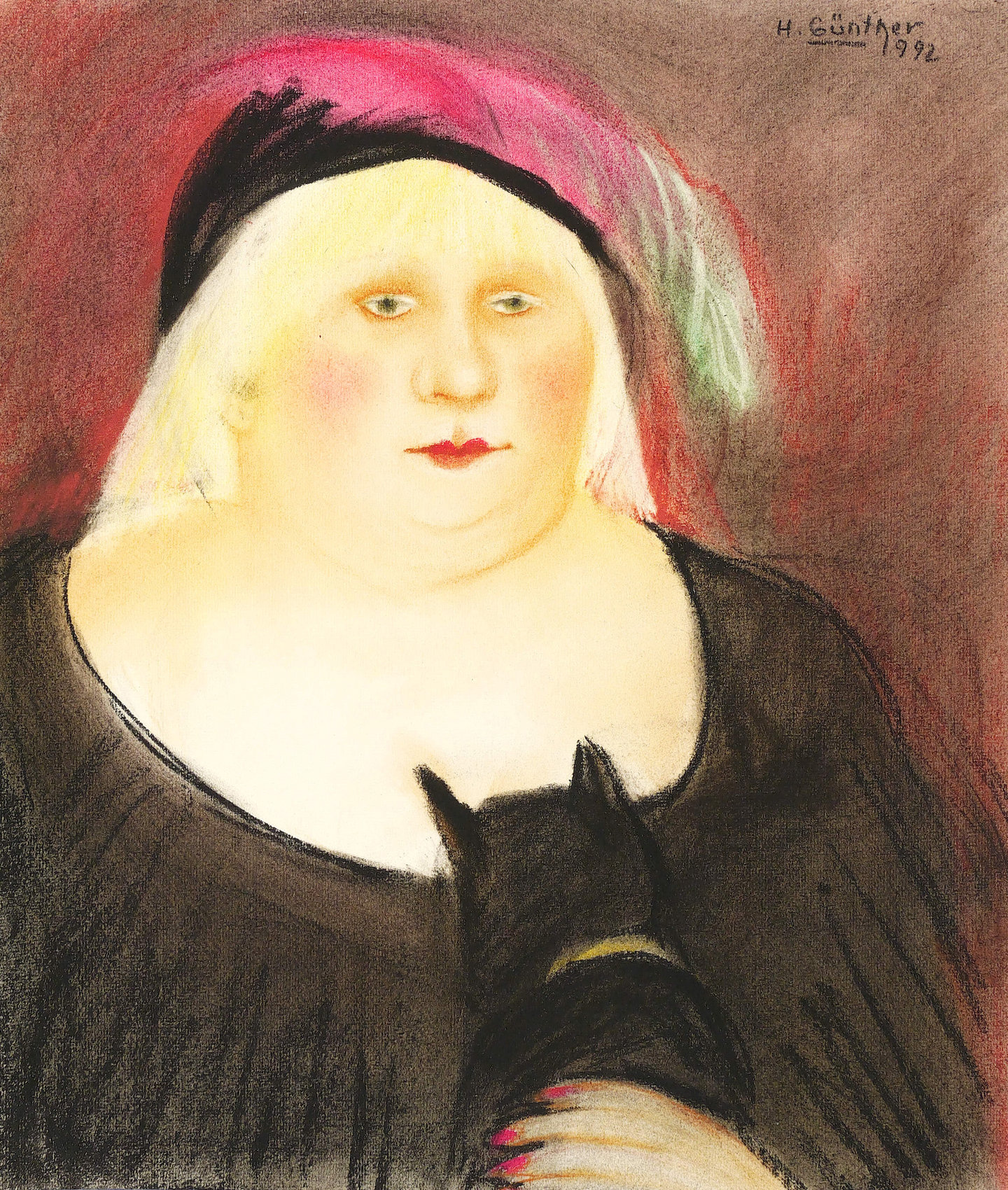 Dame mit Hund