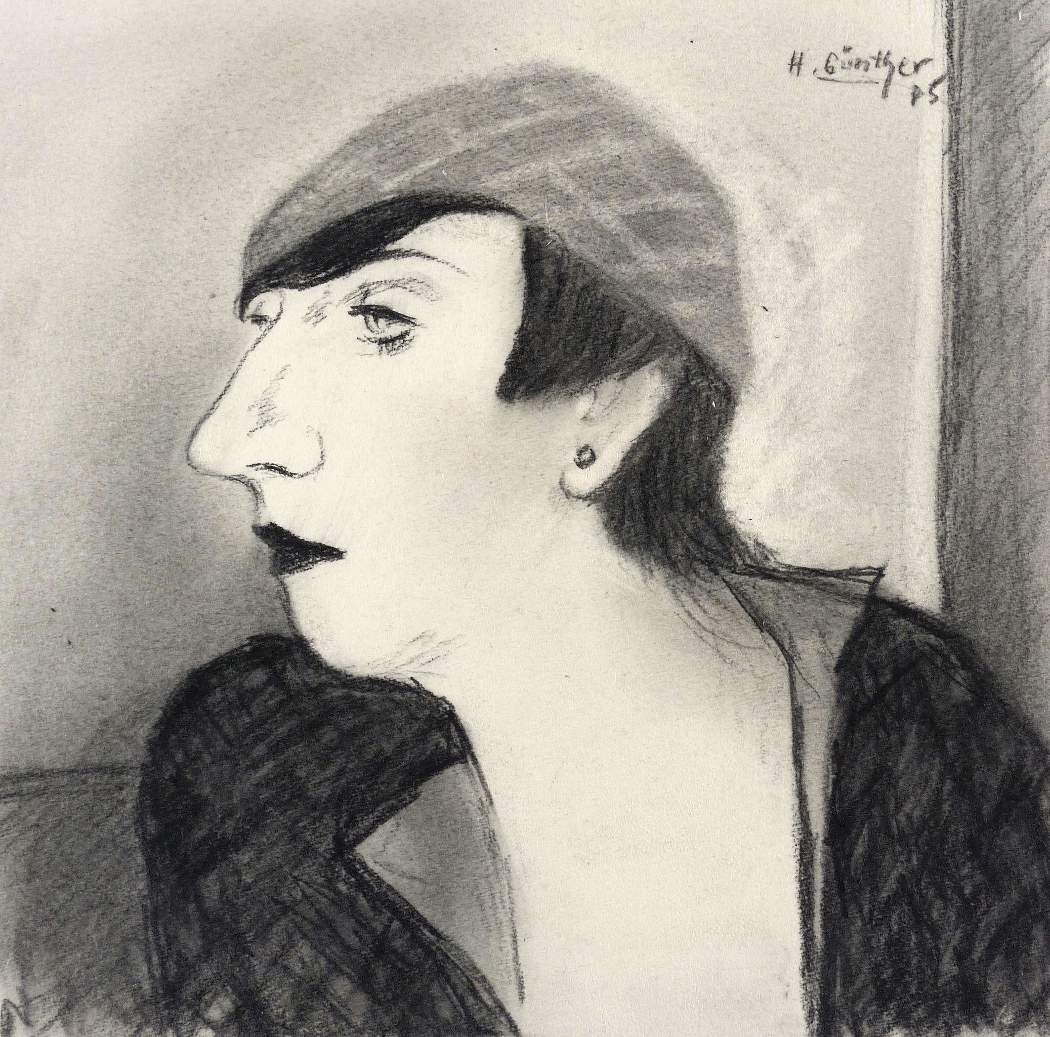 Dame mit Kappe