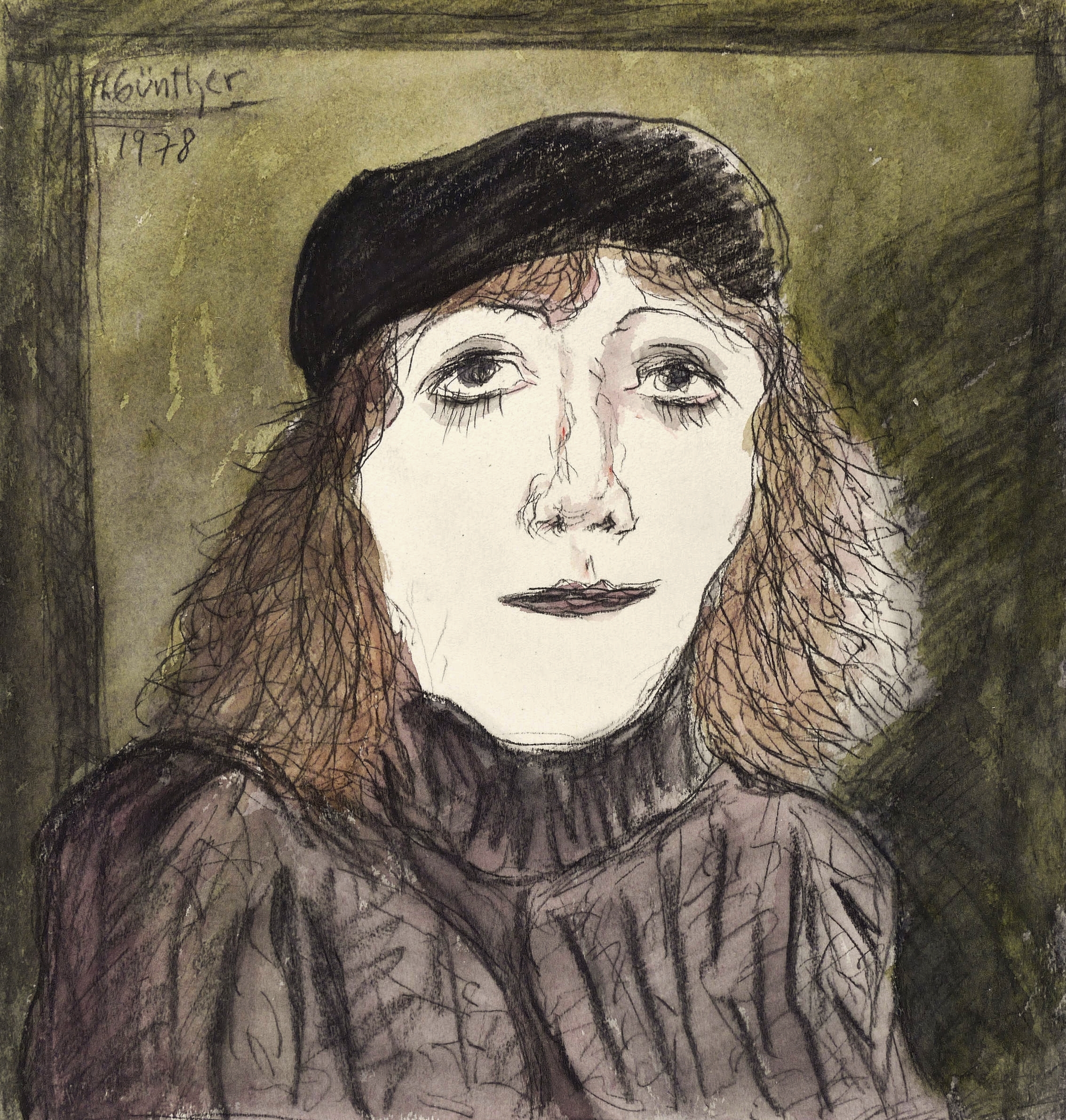 Junge Frau mit Kappe