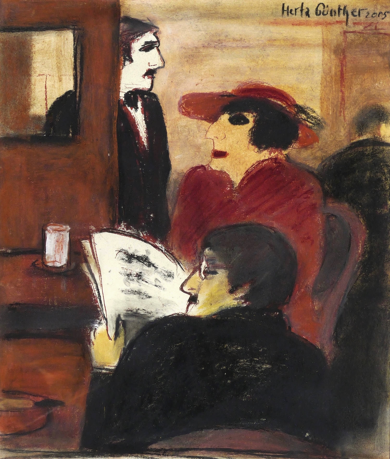 Lesender im Café