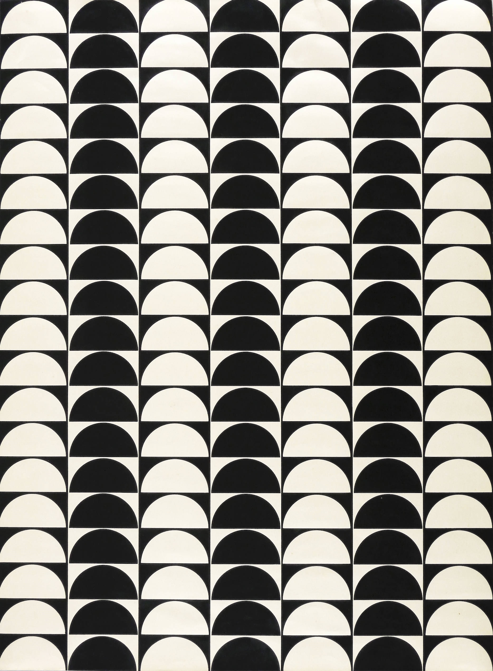 Paraphrase 44 (133 weiße und schwarze Halbkreise) Paraphrase 44 (133 weiße und schwarze Halbkreise)