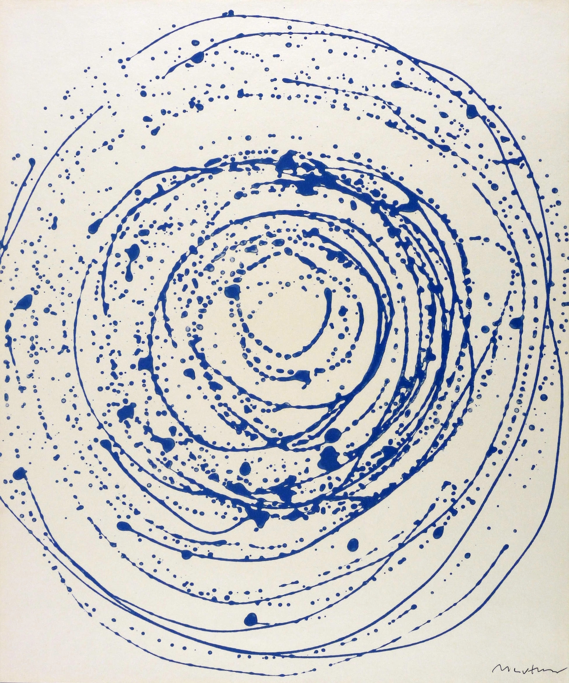 Blaue Spirale auf Weiß (I) Blaue Spirale auf Weiß (I)