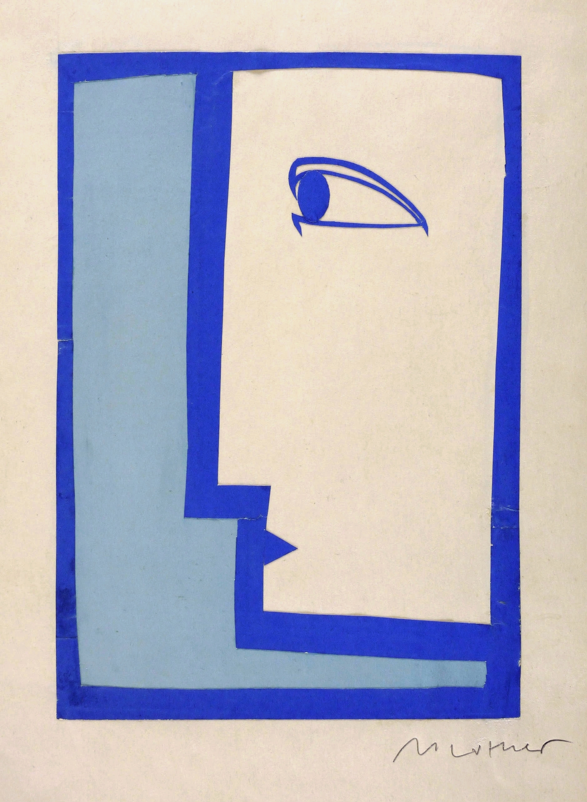 Edel sei der Mensch (Kopf im Profil - Weiß auf Blau) Edel sei der Mensch (Kopf im Profil - Weiß auf Blau)