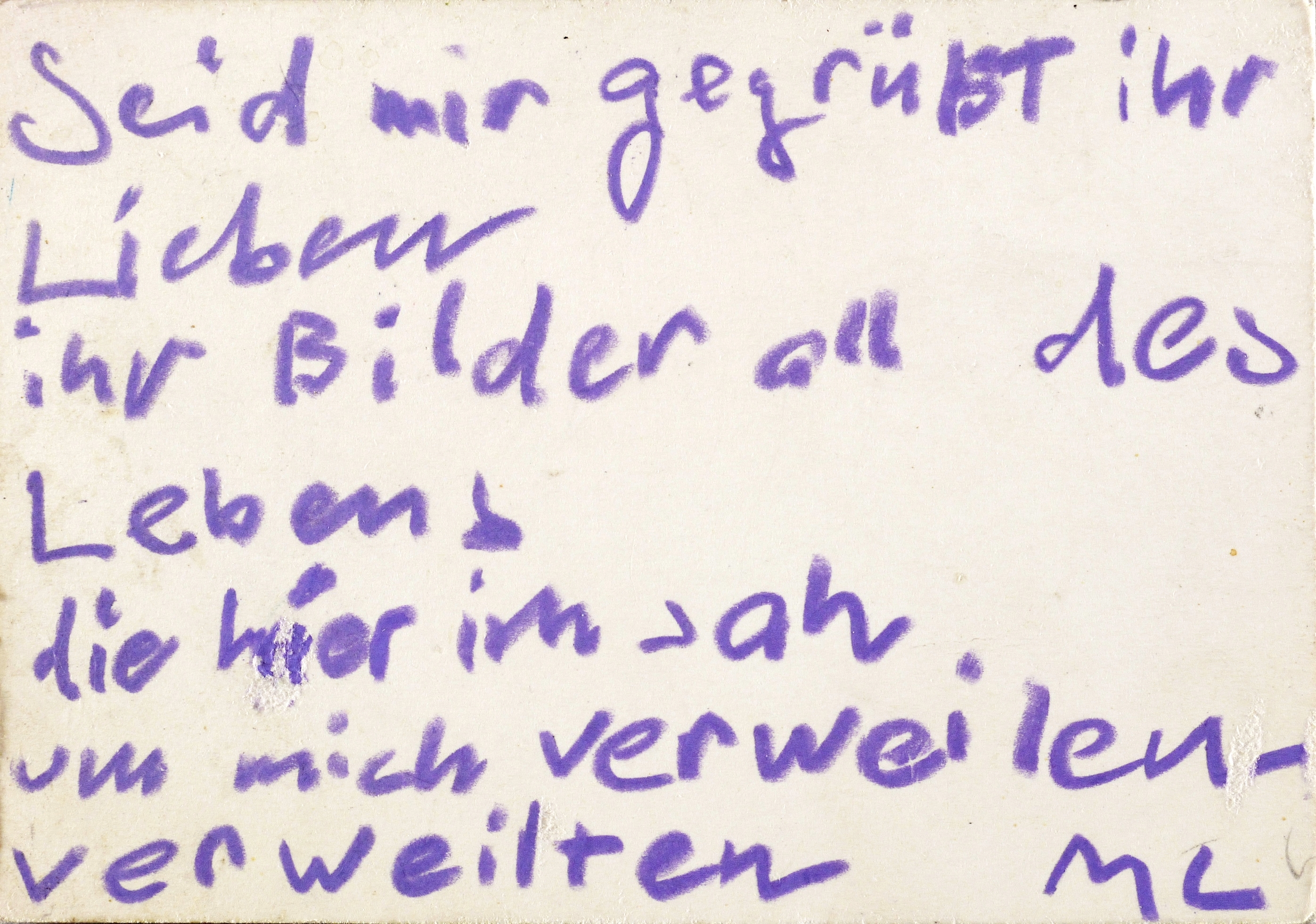 Ohne Titel (Seid mir gegrüßt) Ohne Titel (Seid mir gegrüßt)